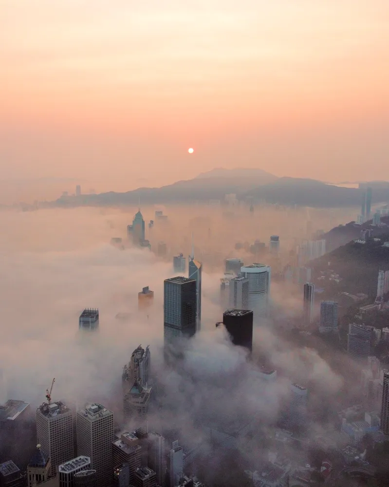 Victoria Peak Drone Shot